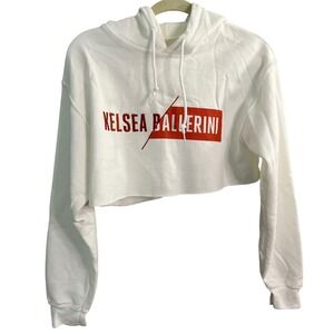 Kelsea Ballerini Crop Hooded Sweatshirt S White Graphic Miss Me More Music Merch